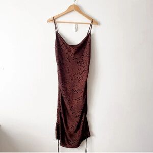 Wilfred Brown Patterned Midi Dress